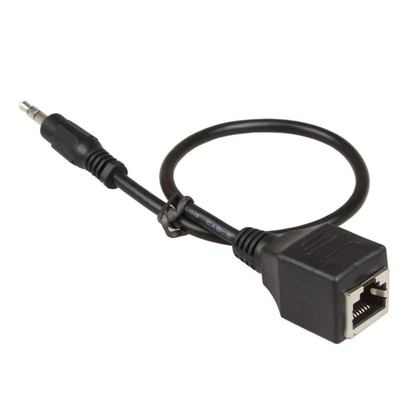 TRADERPLUS محول موسع 2 حزمة 3.5 مم ستيريو صوتي إلى مقبس RJ45 أنثوي عبر كابل Cat5/6 - Image 2